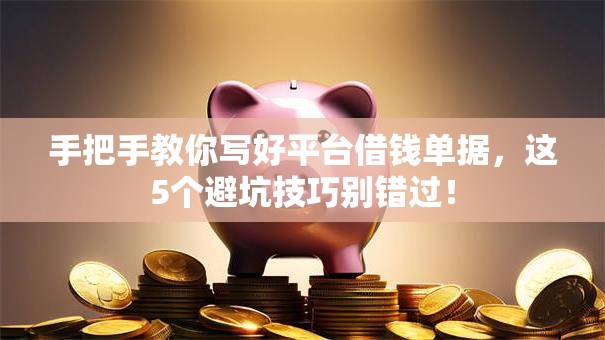 手把手教你写好平台借钱单据，这5个避坑技巧别错过！