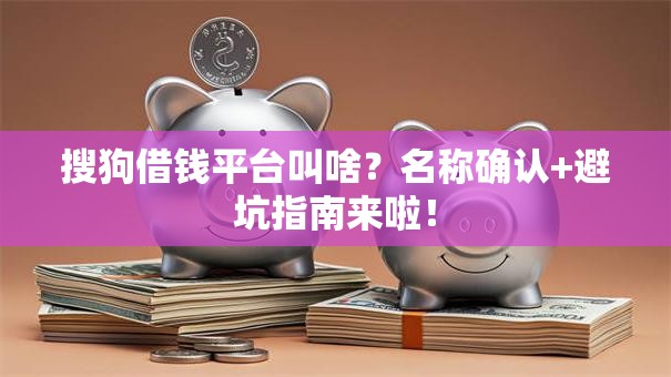 搜狗借钱平台叫啥？名称确认+避坑指南来啦！