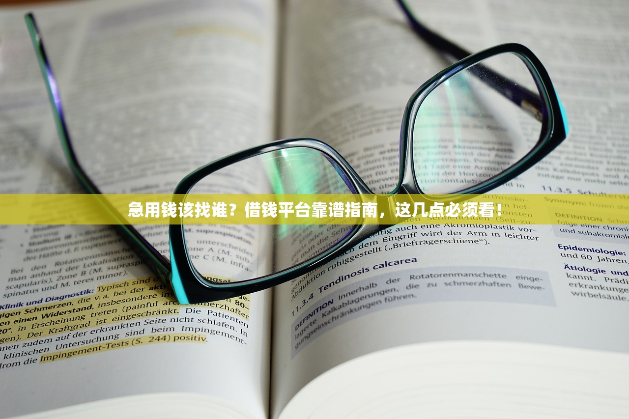 急用钱该找谁？借钱平台靠谱指南，这几点必须看！