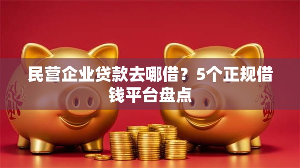 民营企业贷款去哪借？5个正规借钱平台盘点