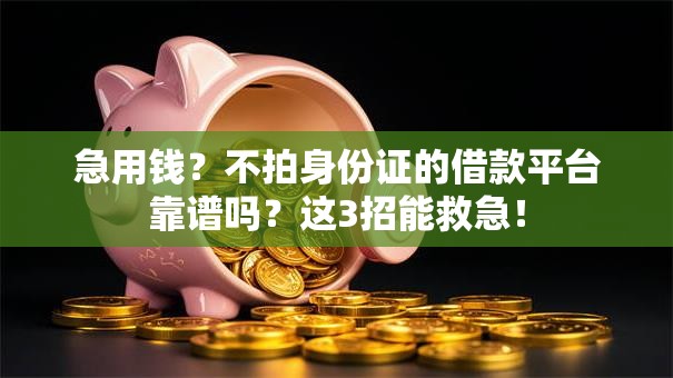急用钱？不拍身份证的借款平台靠谱吗？这3招能救急！