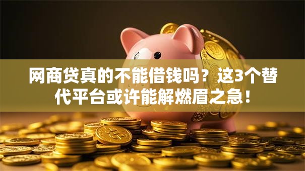 网商贷真的不能借钱吗？这3个替代平台或许能解燃眉之急！