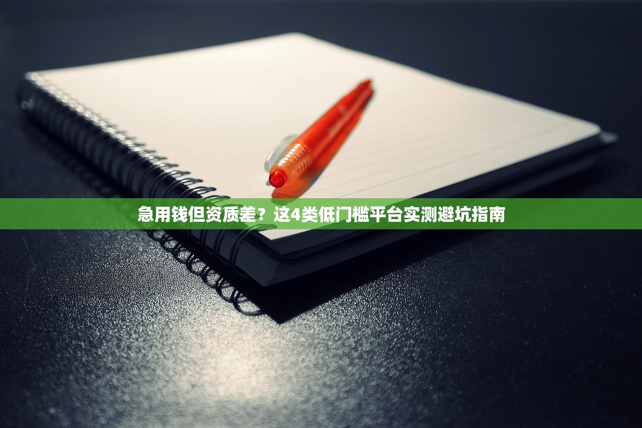 急用钱但资质差？这4类低门槛平台实测避坑指南