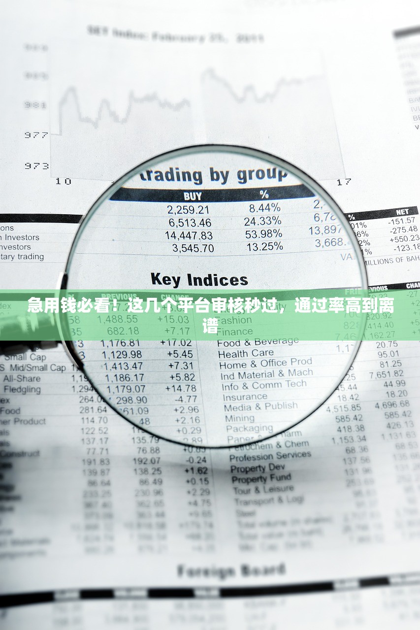 急用钱必看!这几个平台审核秒过,通过率高到离谱 急用钱必看!这几个平台审核秒过,通过率高到离谱