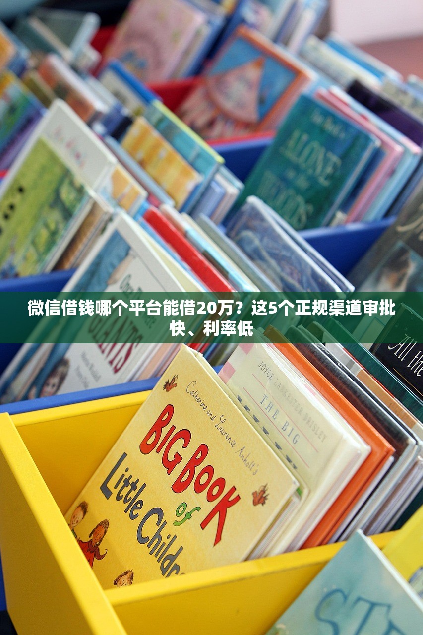 微信借钱哪个平台能借20万？这5个正规渠道审批快、利率低