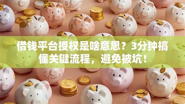 借钱平台授权是啥意思？3分钟搞懂关键流程，避免被坑！