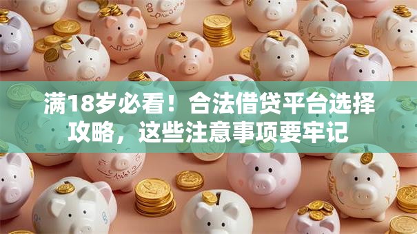满18岁必看!合法借贷平台选择攻略,这些注意事项要牢记 满18岁必看!合法借贷平台选择攻略,这些注意事项要牢记