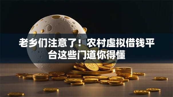 老乡们注意了！农村虚拟借钱平台这些门道你得懂