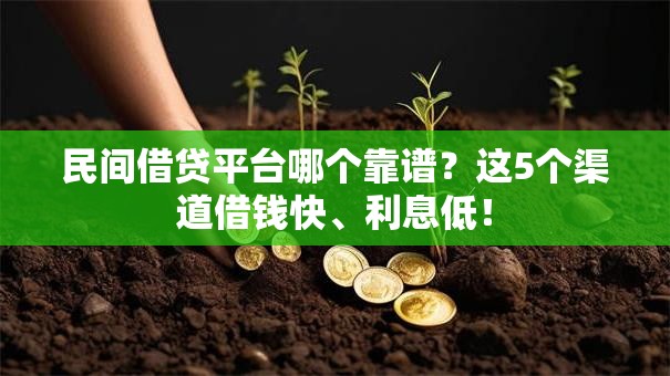 民间借贷平台哪个靠谱？这5个渠道借钱快、利息低！