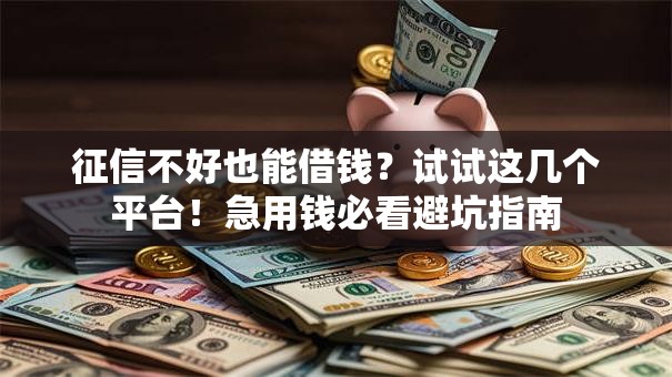 征信不好也能借钱？试试这几个平台！急用钱必看避坑指南