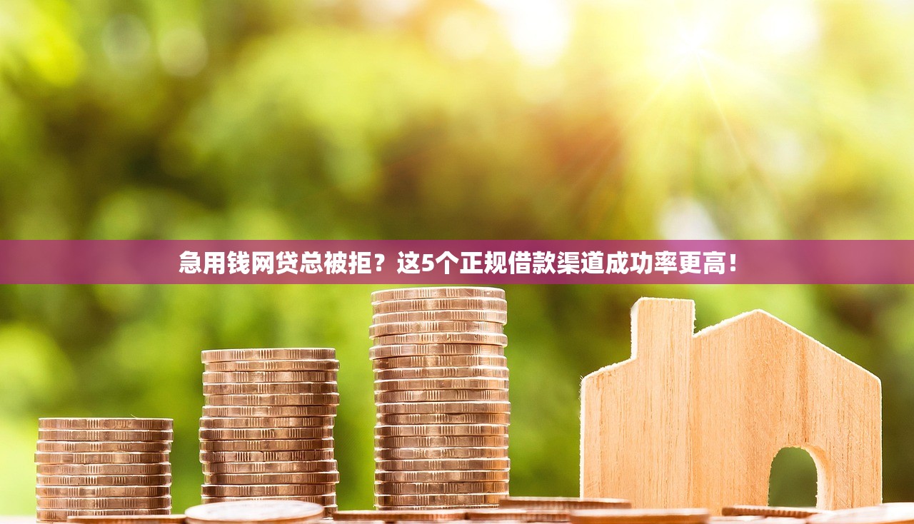 急用钱网贷总被拒？这5个正规借款渠道成功率更高！