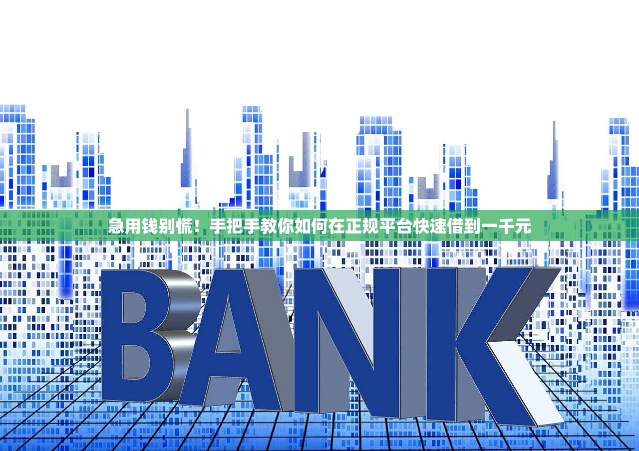 急用钱别慌！手把手教你如何在正规平台快速借到一千元