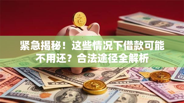 紧急揭秘！这些情况下借款可能不用还？合法途径全解析