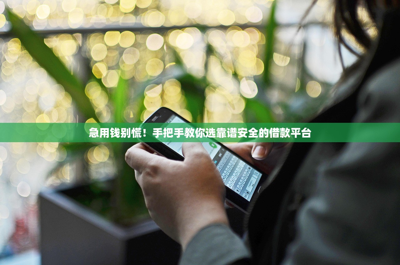 急用钱别慌！手把手教你选靠谱安全的借款平台