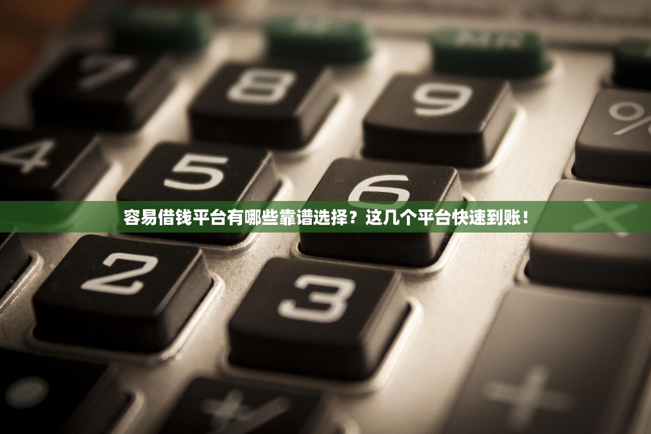 容易借钱平台有哪些靠谱选择？这几个平台快速到账！