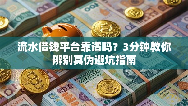 流水借钱平台靠谱吗？3分钟教你辨别真伪避坑指南