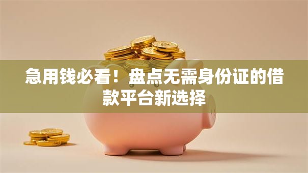 急用钱必看!盘点无需身份证的借款平台新选择 急用钱必看!盘点无需身份证的借款平台新选择