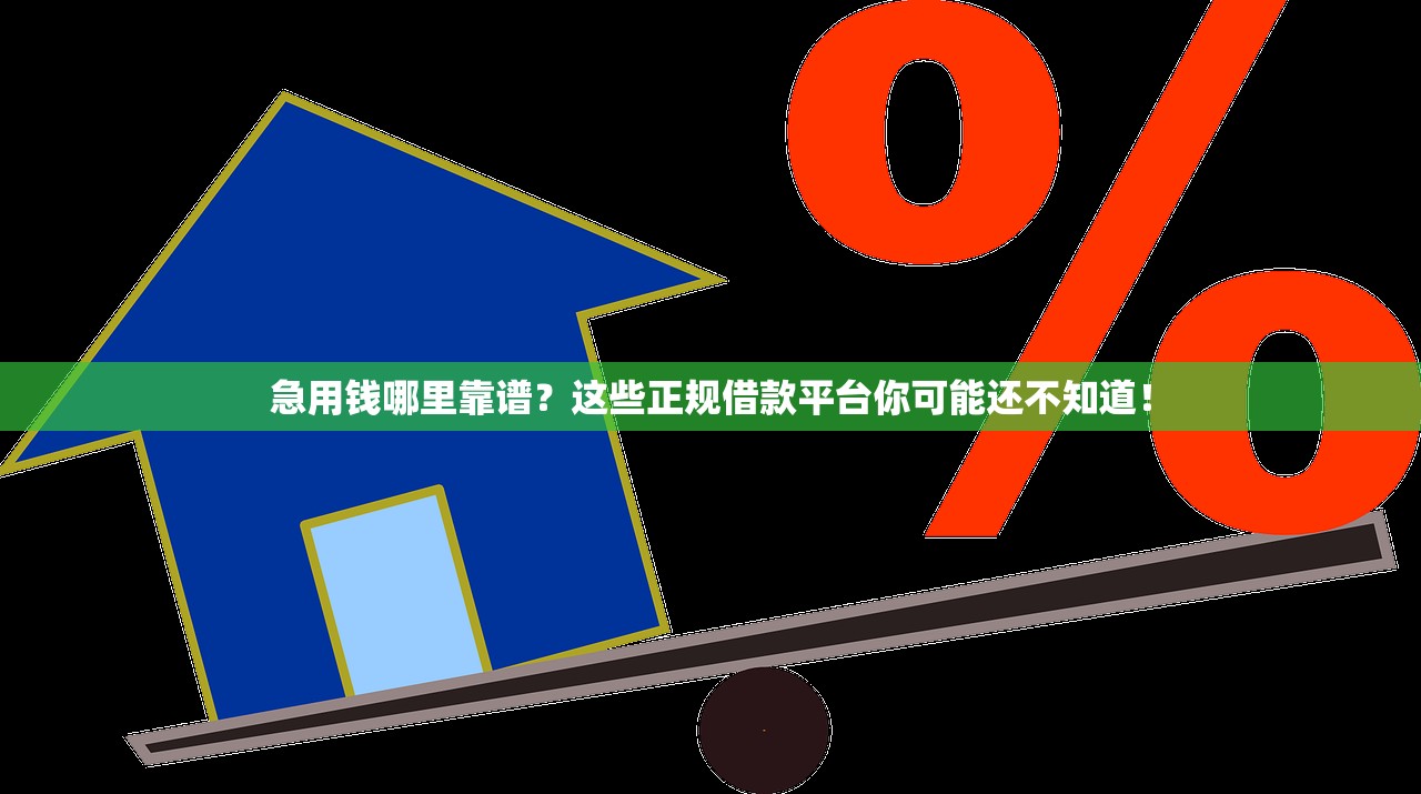 急用钱哪里靠谱？这些正规借款平台你可能还不知道！