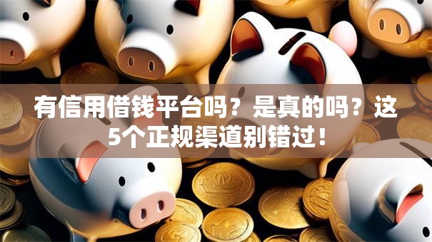 有信用借钱平台吗？是真的吗？这5个正规渠道别错过！