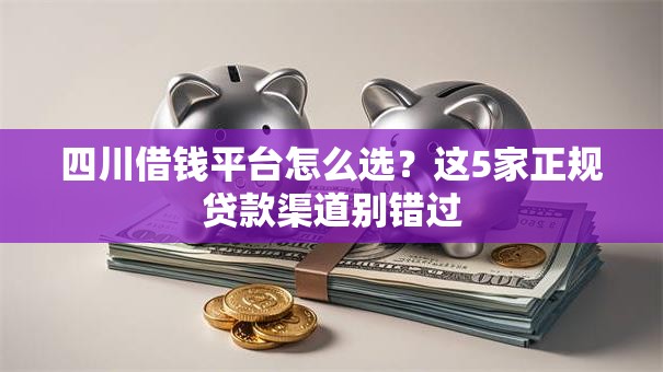 四川借钱平台怎么选？这5家正规贷款渠道别错过