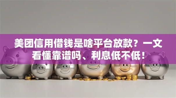 美团信用借钱是啥平台放款？一文看懂靠谱吗、利息低不低！