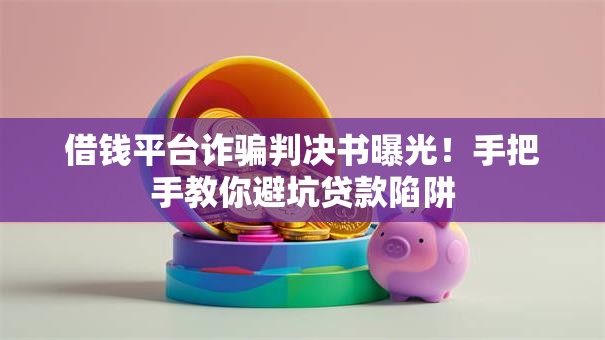 借钱平台诈骗判决书曝光！手把手教你避坑贷款陷阱