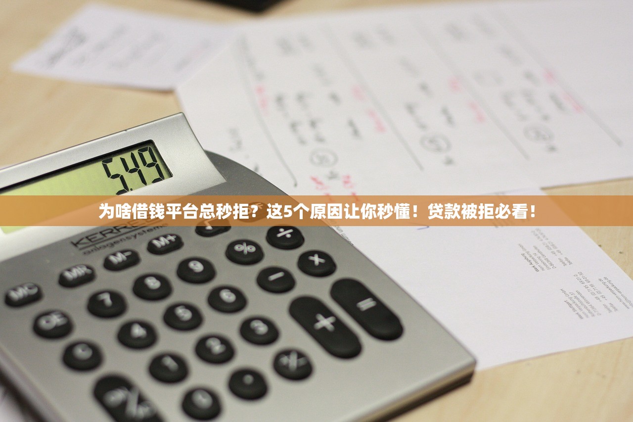 为啥借钱平台总秒拒？这5个原因让你秒懂！贷款被拒必看！