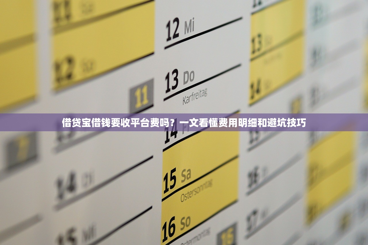 借贷宝借钱要收平台费吗？一文看懂费用明细和避坑技巧