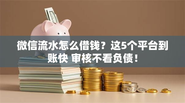 微信流水怎么借钱？这5个平台到账快 审核不看负债！