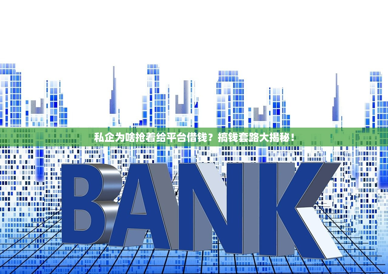 私企为啥抢着给平台借钱？搞钱套路大揭秘！