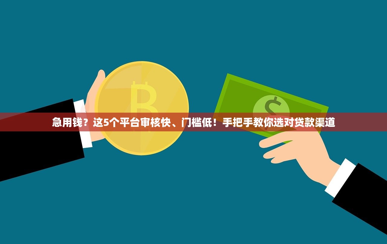 急用钱？这5个平台审核快、门槛低！手把手教你选对贷款渠道