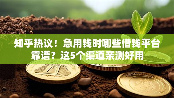 知乎热议！急用钱时哪些借钱平台靠谱？这5个渠道亲测好用