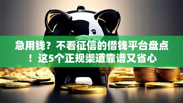 急用钱？不看征信的借钱平台盘点！这5个正规渠道靠谱又省心