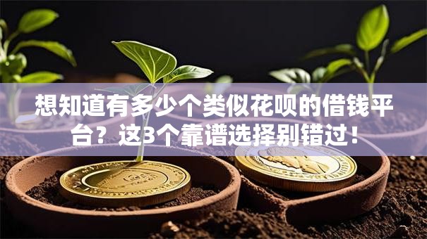 想知道有多少个类似花呗的借钱平台？这3个靠谱选择别错过！