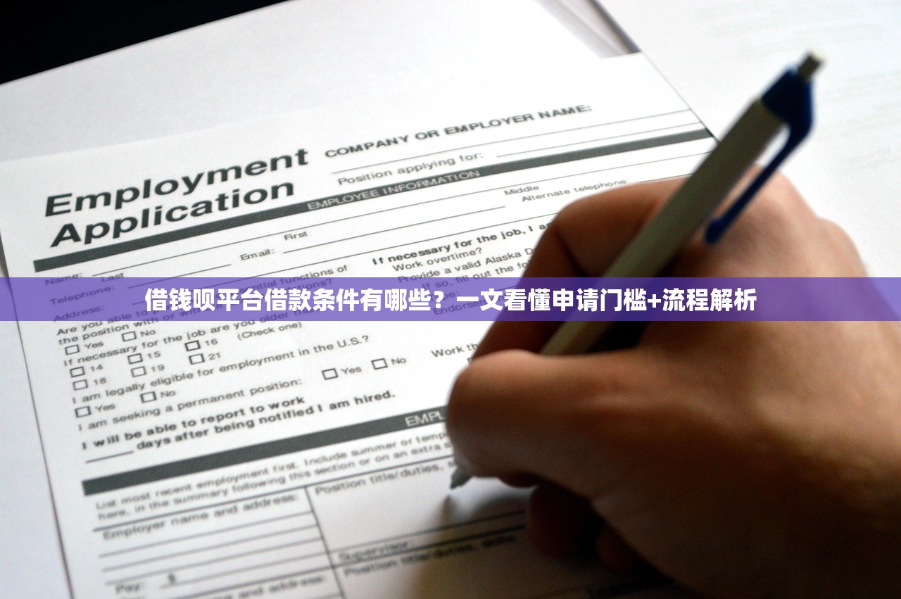 借钱呗平台借款条件有哪些？一文看懂申请门槛+流程解析