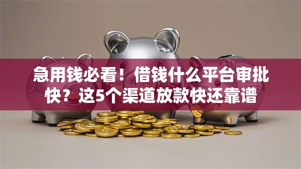 急用钱必看!借钱什么平台审批快?这5个渠道放款快还靠谱 急用钱必看!借钱什么平台审批快?这5个渠道放款快还靠谱