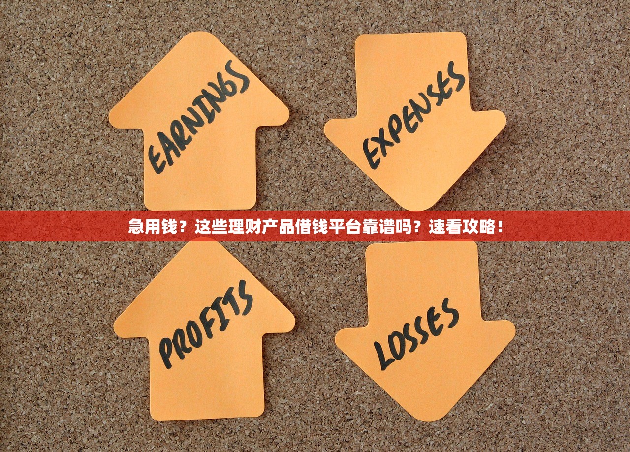 急用钱？这些理财产品借钱平台靠谱吗？速看攻略！