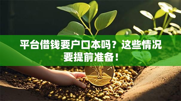 平台借钱要户口本吗?这些情况要提前准备! 平台借钱要户口本吗?这些情况要提前准备!