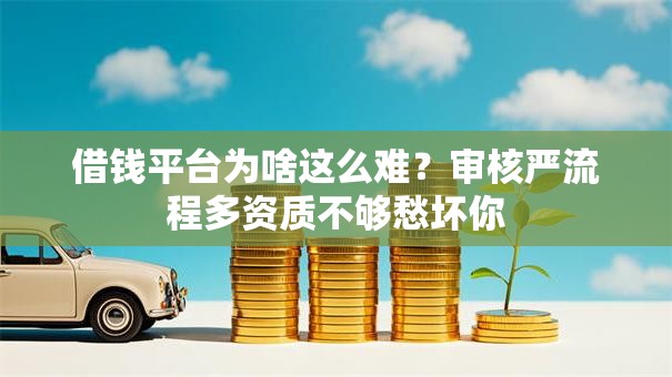 借钱平台为啥这么难？审核严流程多资质不够愁坏你