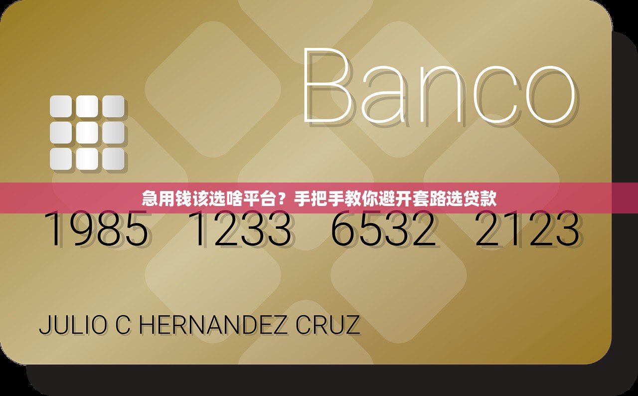 急用钱该选啥平台？手把手教你避开套路选贷款