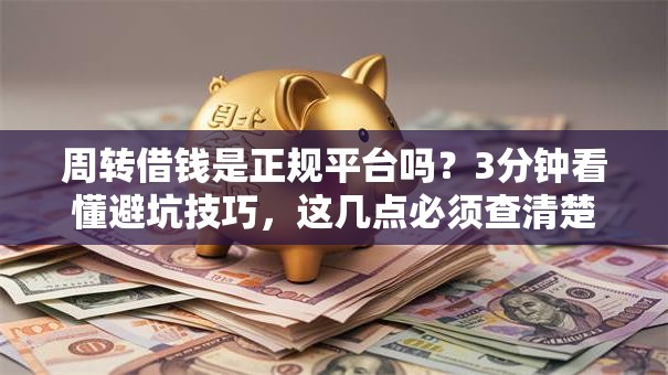 周转借钱是正规平台吗?3分钟看懂避坑技巧,这几点必须查清楚! 周转借钱是正规平台吗?3分钟看懂避坑技巧,这几点必须查清楚!