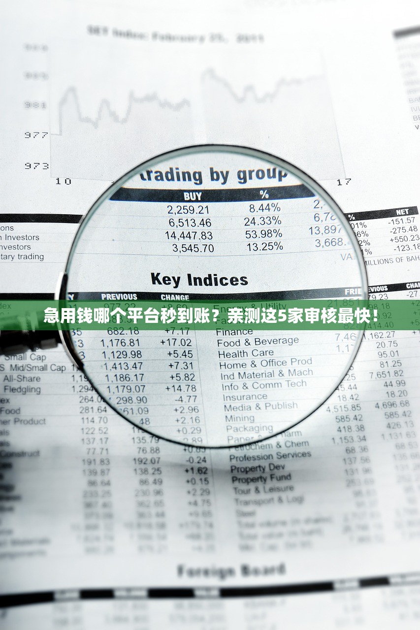 急用钱哪个平台秒到账?亲测这5家审核最快! 急用钱哪个平台秒到账?亲测这5家审核最快!