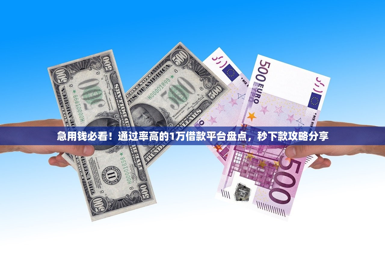 急用钱必看！通过率高的1万借款平台盘点，秒下款攻略分享