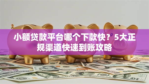 小额贷款平台哪个下款快？5大正规渠道快速到账攻略