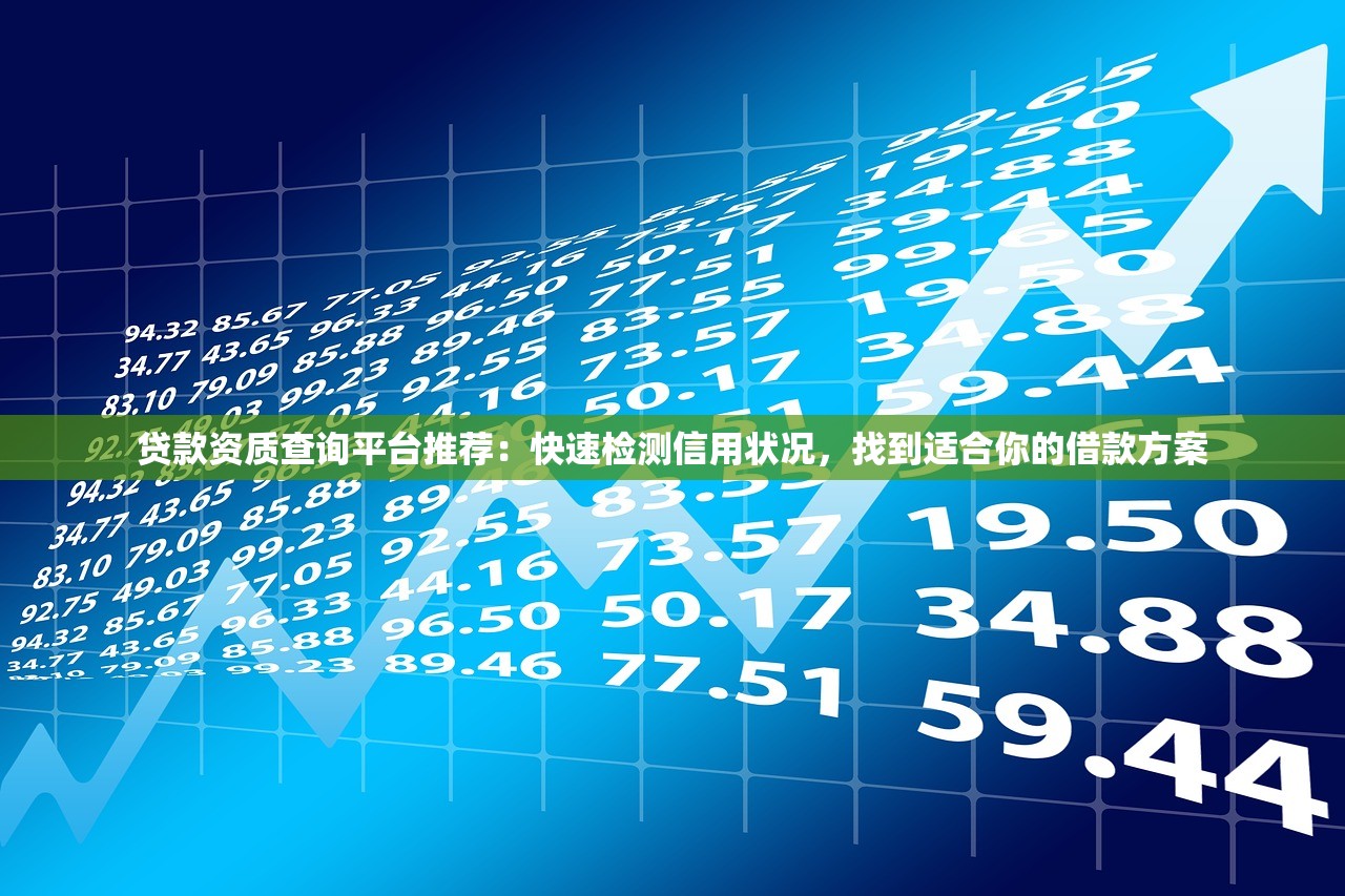 贷款资质查询平台推荐：快速检测信用状况，找到适合你的借款方案