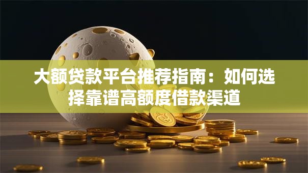 大额贷款平台推荐指南：如何选择靠谱高额度借款渠道