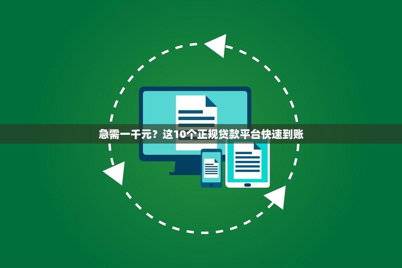 急需一千元？这10个正规贷款平台快速到账