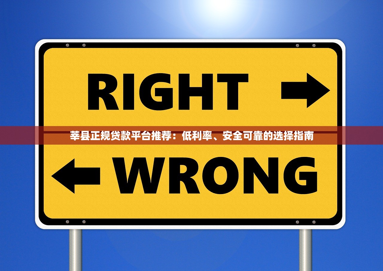 莘县正规贷款平台推荐：低利率、安全可靠的选择指南