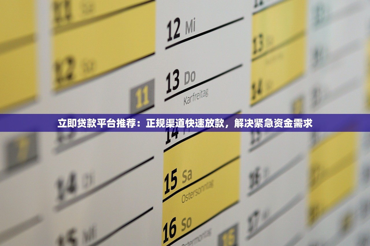 立即贷款平台推荐:正规渠道快速放款,解决紧急资金需求 立即贷款平台推荐:正规渠道快速放款,解决紧急资金需求