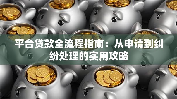 平台贷款全流程指南：从申请到纠纷处理的实用攻略